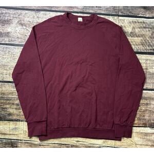 Swet Tailor Sweater Mens Large Cotton Stretch Burgundy Pullover Made in USA